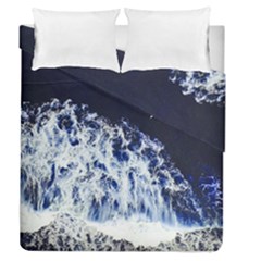 Blue Waves Sea Duvet Cover Double Side (queen Size) by snowwhitegirl