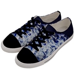 Blue Waves Sea Men s Low Top Canvas Sneakers by snowwhitegirl