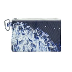 Blue Waves Sea Canvas Cosmetic Bag (medium)