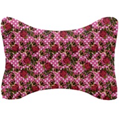 Lazy Cat Floral Pattern Pink Polka Seat Head Rest Cushion by snowwhitegirl