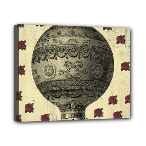 Vintage Air Balloon With Roses Canvas 10  x 8 