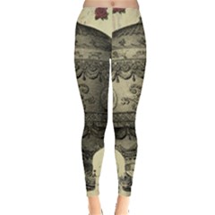Vintage Air Balloon With Roses Leggings 