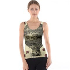 Vintage Air Balloon With Roses Tank Top