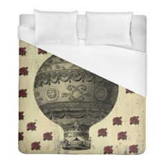 Vintage Air Balloon With Roses Duvet Cover (Full/ Double Size)