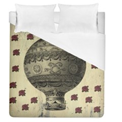 Vintage Air Balloon With Roses Duvet Cover (Queen Size)
