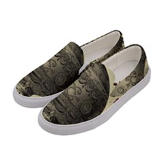 Vintage Air Balloon With Roses Women s Canvas Slip Ons by snowwhitegirl