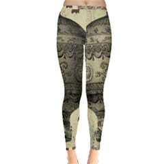 Vintage Air Balloon With Roses Inside Out Leggings