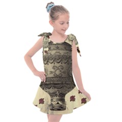 Vintage Air Balloon With Roses Kids  Tie Up Tunic Dress