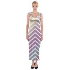 Ombre Zigzag 01 Fitted Maxi Dress by snowwhitegirl