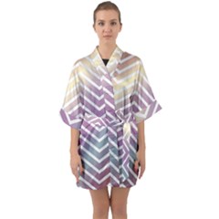 Ombre Zigzag 01 Quarter Sleeve Kimono Robe by snowwhitegirl