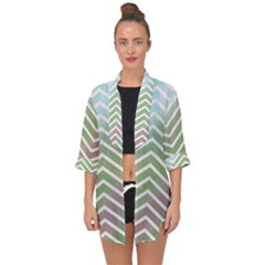 Ombre Zigzag 02 Open Front Chiffon Kimono by snowwhitegirl