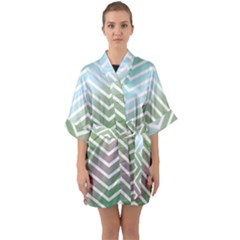 Ombre Zigzag 02 Quarter Sleeve Kimono Robe by snowwhitegirl