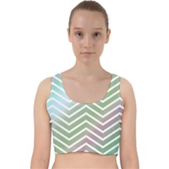 Ombre Zigzag 02 Velvet Racer Back Crop Top