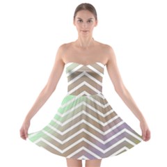 Ombre Zigzag 03 Strapless Bra Top Dress by snowwhitegirl