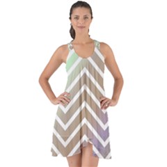 Ombre Zigzag 03 Show Some Back Chiffon Dress by snowwhitegirl