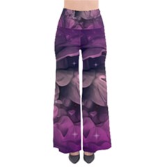 Wonderful Flower In Ultra Violet Colors Women s Chic Palazzo Pants by FantasyWorld7