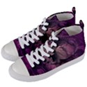 Wonderful Flower In Ultra Violet Colors Women s Mid-Top Canvas Sneakers View2