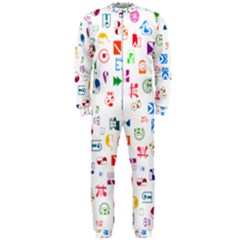 Colorful Abstract Symbols Onepiece Jumpsuit (men)  by FunnyCow