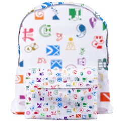 Colorful Abstract Symbols Giant Full Print Backpack by FunnyCow