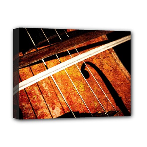 Cello Performs Classic Music Deluxe Canvas 16  X 12  (stretched) 