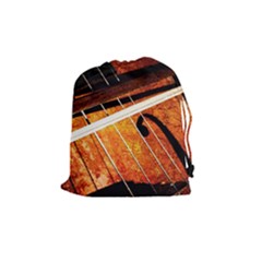 Cello Performs Classic Music Drawstring Pouch (medium) by FunnyCow