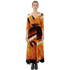 Cello Performs Classic Music Button Up Boho Maxi Dress by FunnyCow