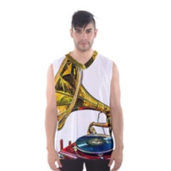 Vintage Gramophone Men s Basketball Tank Top by FunnyCow