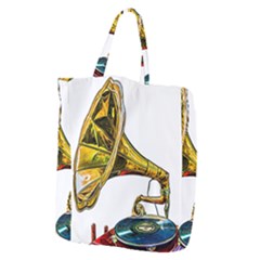 Vintage Gramophone Giant Grocery Tote by FunnyCow