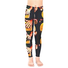 Drum Beat Collage Kids  Legging