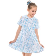 Let It Rain Kids  Short Sleeve Shirt Dress by FunnyCow