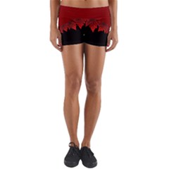 Canada Maple Leaf Yoga Shorts by CanadaSouvenirs