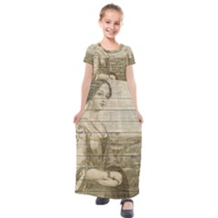Lady 2523423 1920 Kids  Short Sleeve Maxi Dress by vintage2030