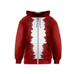 Canada Maple Leaf Souvenir Kids  Zipper Hoodie by CanadaSouvenirs