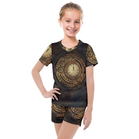 Steampunk 1636156 1920 Kids  Mesh Tee And Shorts Set by vintage2030