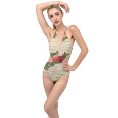 Flowers 1776422 1920 Plunging Cut Out Swimsuit by vintage2030