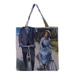 Couple On Bicycle Grocery Tote Bag