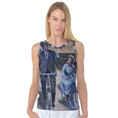 Couple On Bicycle Women s Basketball Tank Top