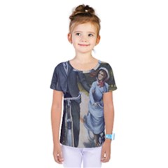 Couple On Bicycle Kids  One Piece Tee