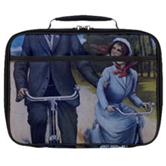 Couple On Bicycle Full Print Lunch Bag by vintage2030