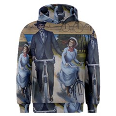 Couple On Bicycle Men s Overhead Hoodie