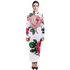 Roses 1770165 1920 Turtleneck Maxi Dress by vintage2030