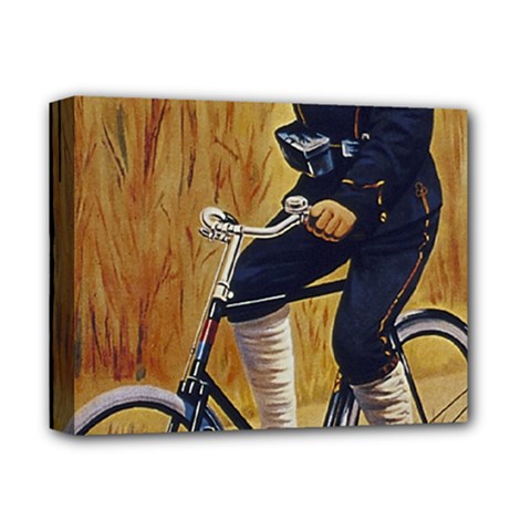 Policeman On Bicycle Deluxe Canvas 14  X 11  (stretched) by vintage2030