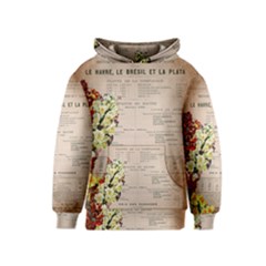 Letter Floral Kids  Pullover Hoodie by vintage2030