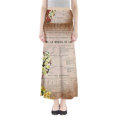 Letter Floral Full Length Maxi Skirt by vintage2030