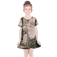Flea Market Redord Player Kids  Simple Cotton Dress by vintage2030