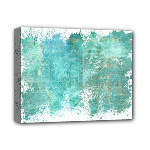 Splash Teal Deluxe Canvas 14  x 11  (Stretched)