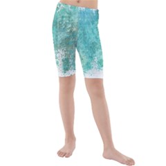Splash Teal Kids  Mid Length Swim Shorts