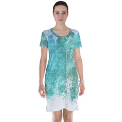 Splash Teal Short Sleeve Nightdress