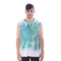 Splash Teal Men s Basketball Tank Top