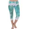 Splash Teal Capri Yoga Leggings View1